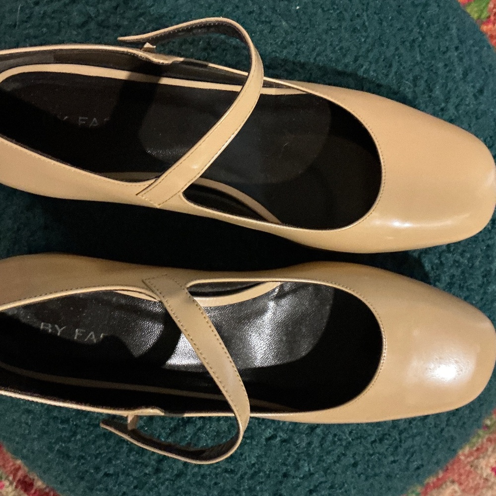 NWWT: By Far Ginny Pumps in Cream/Nude